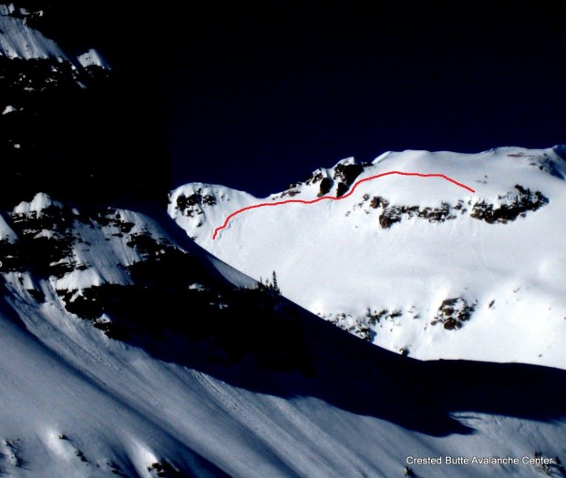 Old crown likely from 1/20-1/21 cycle. SE aspect of Afley Peak. This one ran during Christmas cycle as well.