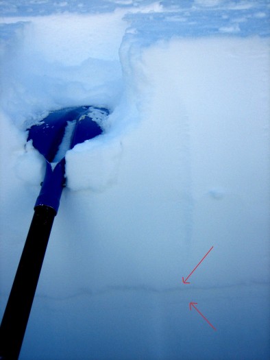 Two surface hoar layers buried right next to each other, both produced collapsing results in ECTs