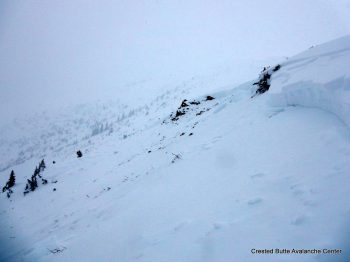 Natural persistent slab, SE aspect NTL.  Coon Basin