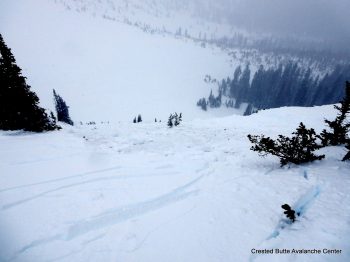 Remotely triggered persistent slab avalanche.  N aspect of Coon Basin.